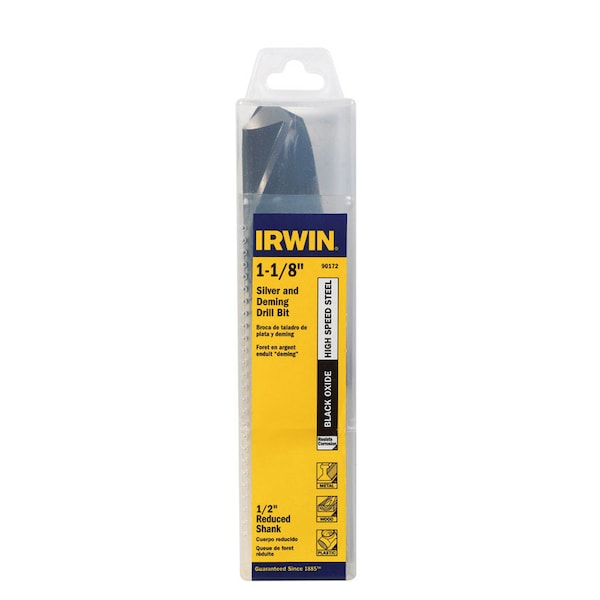 Irwin Irwin 1-1/8 in. X 6 in. L High Speed Steel Drill Bit Straight Shank 1 pc - 90172