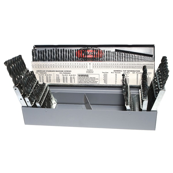 Drillco 115PC HD DRILL SET 1/16- 1/2 BY 64ths #1-60 A-Z - 400HD0115