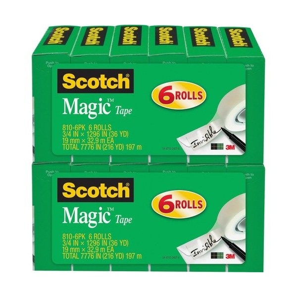 3M Oficina Comercial Suministros CINTA, ROLLO, INV, 3/4X1296in, 6PK - MMM8106PKBD