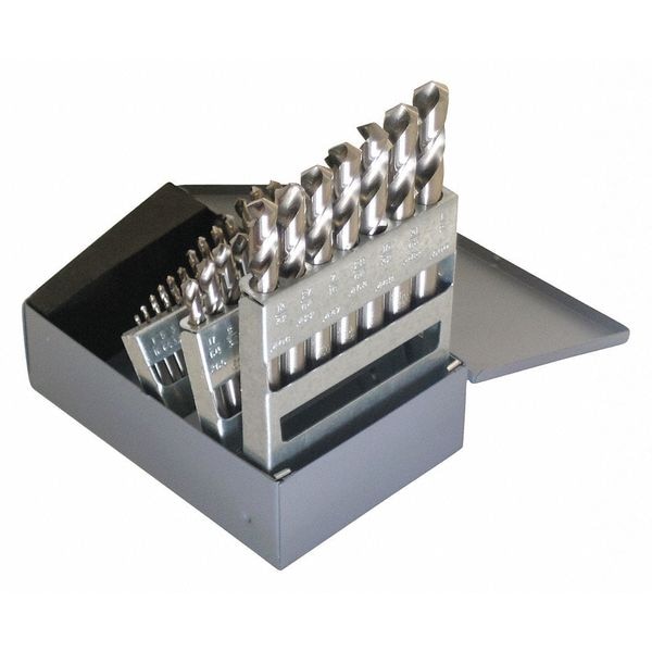 Cleveland 29PC 118 Degree General-Purpose Screw Machine Lgth Dril Set Cleveland 2120 Bright HSS RHS/RHC 1/16-1/2 - C00980