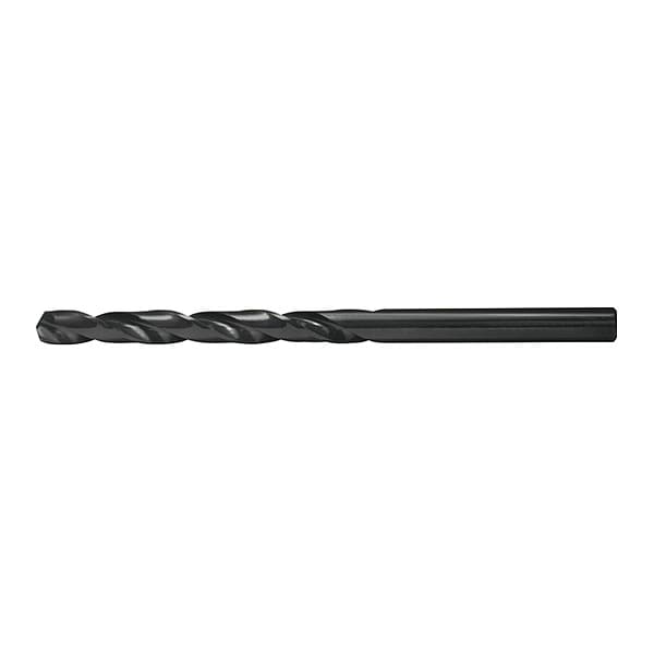 Westward Aircraft Drill, 1/4x6 In, HSS, Blk Oxide - 5TVJ4