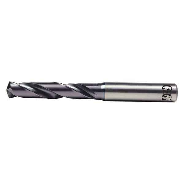 Osg Screw Machine Drill Bit, 3.17 mm Size, 140  Degrees Point Angle, Solid Carbide, TiAlN Finish - HP253-1248