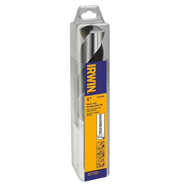 Hanson Silver and Deming High Speed Steel Fractional 1/2" Reduced Shank Drill Bit -1" - 91164