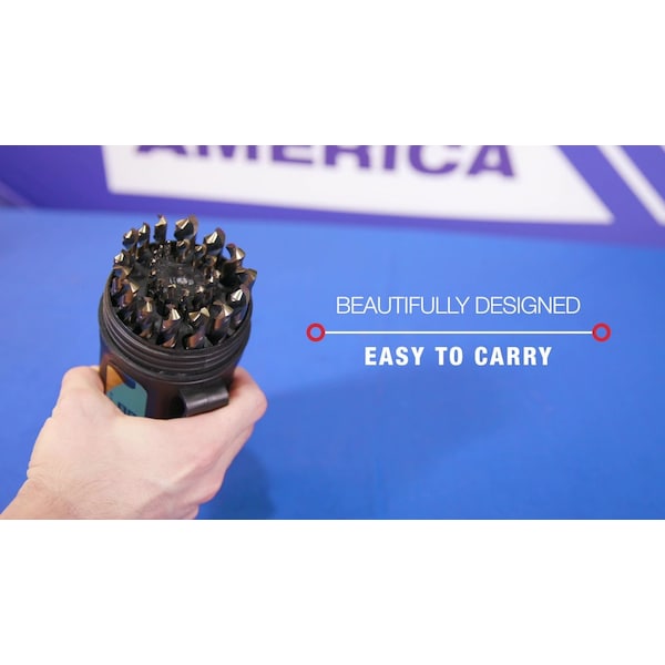 Drill America 29 Piece HSS Killer Force Bit Cooler Drill Bit Set, 1/16" - 1/2" with 3/8" Shank - KFD29JX3/8-PC