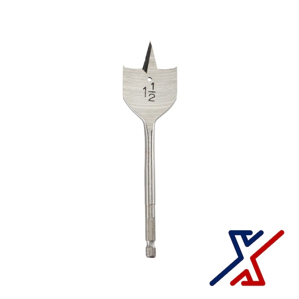X1 Tools 1-1/2 in. x 6 in. Long Spade Bit / Paddle Bit / Wood Bit 2 Bits by X1 Tools - X1E-CON-BIT-SPA-2150X2