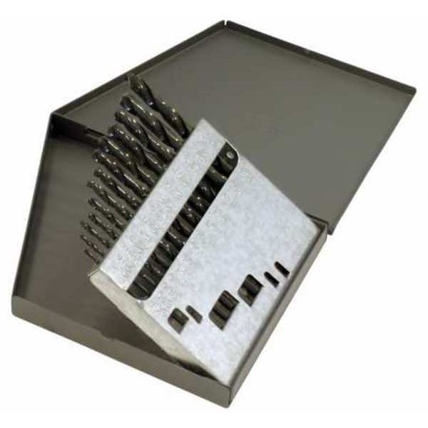 Chicago-Latrobe 13PC 135 Degree Heavy-Duty Jobber Length Drill Set Chicago-Latrobe 150ASP Steam Oxide HSS 1/16-1/4x1/64 - 69847
