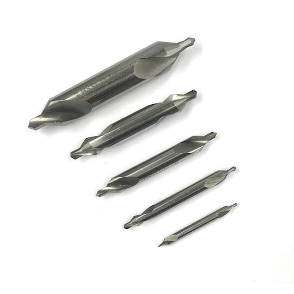 Hhip 5 Piece M42 8% Cobalt 60 Degree No.1-No.5 Center Drill Set - 5000-3011
