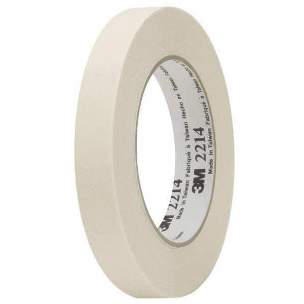 Cinta de enmascarar 3M™ 2214, 5.2 Mil, 3/4" x 60 yds., Natural, 48 por caja - T9342214