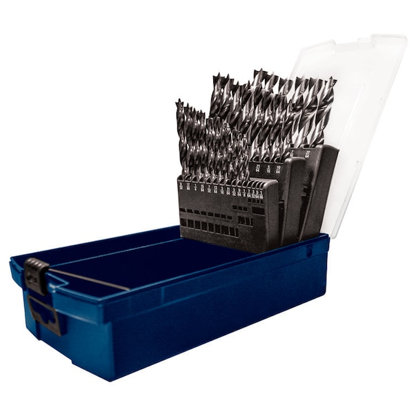 Century Drill & Tool Brad Point Wood Bit Set 25Pc 1/8" To 1/2" By 1/64Ths - 37280