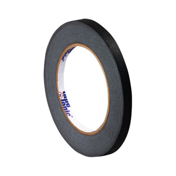 Cinta de enmascarar Tape Logic® Tape Logic®, 4.9 Mil, 1/4" x 60 yardas, negro, 12 piezas por caja - T93100312PKB