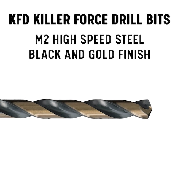 Drill America 6.00mm HSS Black & Gold KFD Split Point Jobber Length Drill Bit - KFDMM6.00