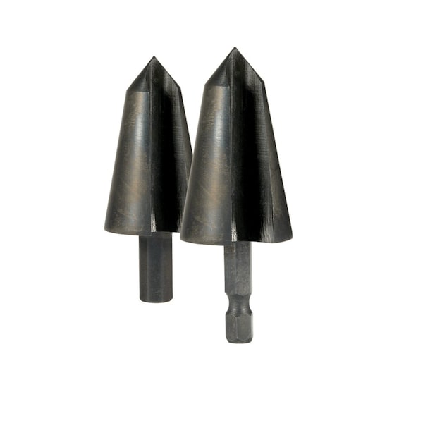 Unibor 1in-1.5/8in  Cone Drill, 3-Flat Shank, Bluemax Coated - 02X3HTI