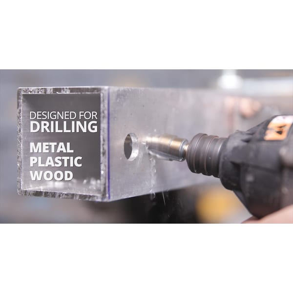 Drill America #3 HSS Black & Gold Quick Change Hex Shank Step Drill Bit (1/4" - 3/4" by 1/16") - STE3HEX