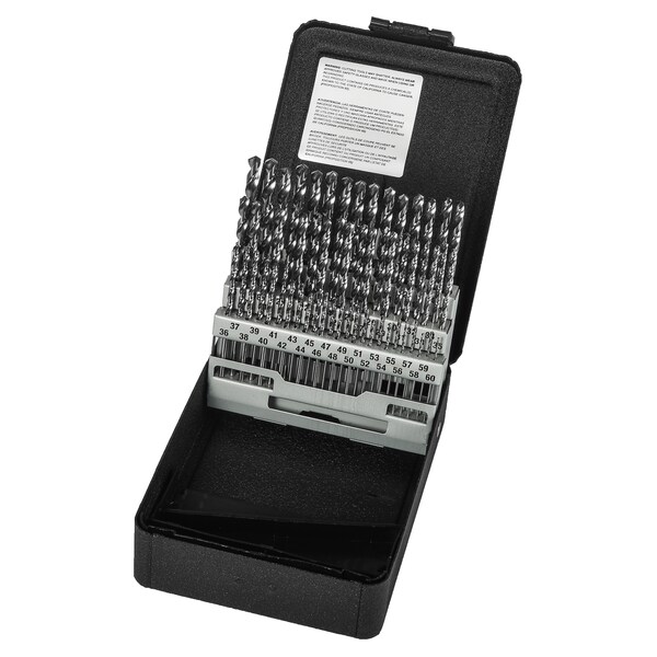 Precision Twist Drill HSS Bright 118° Jobber Drill Set Jobber ANSI Set R18P (x 60) - 090101