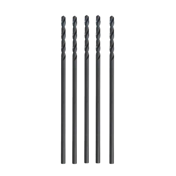 Drill America 5 Piece Drill Bit Set - 1/8in - 1/4in x 6in HSS Aircraft Extension Drill Bit - POUA/CX6-2