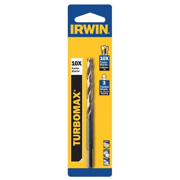 Irwin Irwin Turbomax 11/32 in. X 4-3/4 in. L High Speed Steel Drill Bit Straight Shank 1 pc - 73322