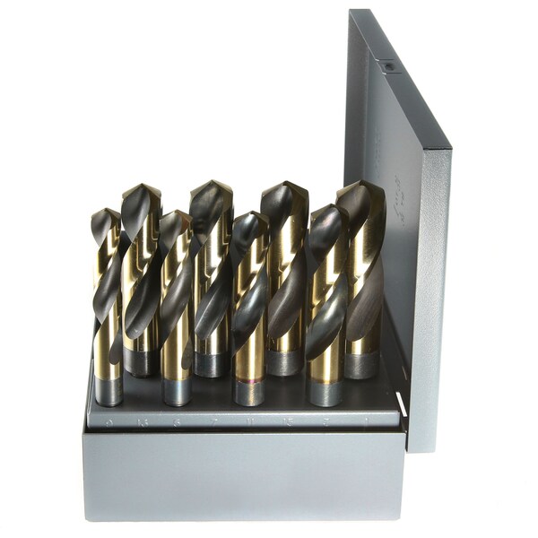 Drillco 8PC COBALT S&D DRILL SET 9/16-1" BY 16ths - 1000C8