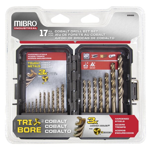 Richelieu (17-Piece) Cobalt Tri-Bore Drill Bit Set - 492261