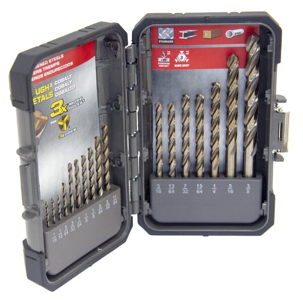 Richelieu (17-Piece) Cobalt Tri-Bore Drill Bit Set - 492261