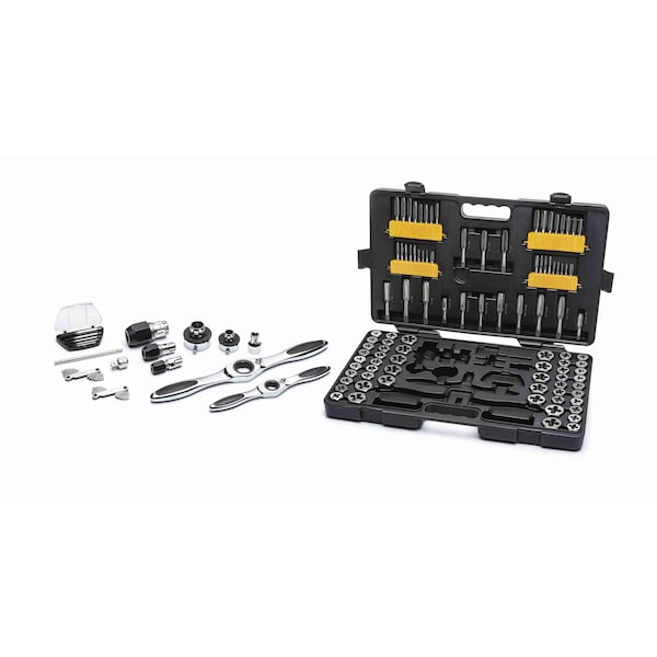 Gearwrench Ratcheting Tap and Die Set, 114 Piece, SAE/Metric - 82812