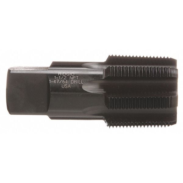 Ridgid Pipe Tap, 1-1/2"-11-1/2, Taper, 7 Flutes, NPT - 35850