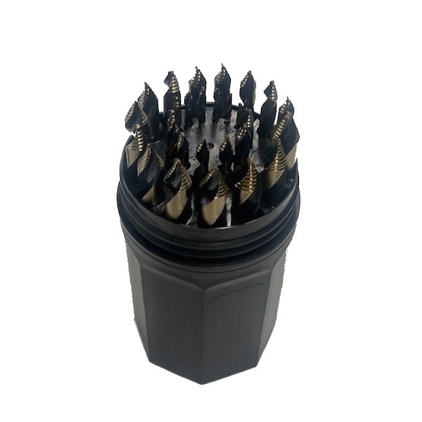 Viking Drill & Tool Viking 22903 1/16-1/2" Black and Gold Oxide HSS Drill Bit Set 29-Piece - 22903
