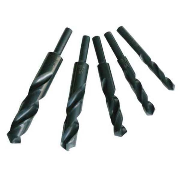 Chicago-Latrobe 5PC 1/4 Reduced Shank Silver & Deming Drill Set Chicago-Latrobe 239 Steam Oxide HSS 1/4-1/2 - 56340