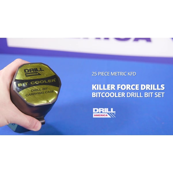 Drill America 25 Piece HSS Killer Force Bit Cooler Drill Bit Set, 1.00mm - 13.00mm - ZOKFD4025-PC