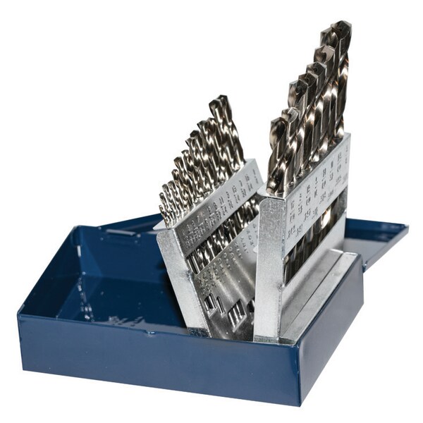 Century Drill & Tool Cobalt Drill Bit 21Pc Set 1/16" To 3/8" By 32Nds - 26321
