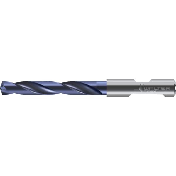 Walter Jobber Length Drill Bits, 0.6299" Diameter, 5xD, Carbide, axial inclin - DC150-05-16.000D1-WJ30RE