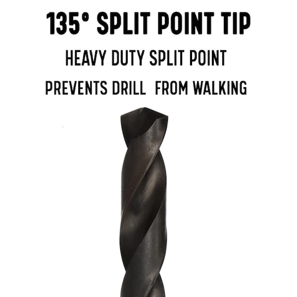 Drill America 27/64" HSS Split Point Jobber Length Drill Bit, D/ASP Series - D/ASP27/64