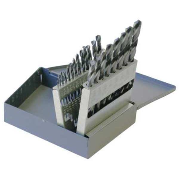 Chicago-Latrobe 21PC 135 Degree Heavy-Duty Jobber Length Drill Set Chicago-Latrobe 150ASP-TC TiCN HSS 1/16-3/8x1/64 - 43639