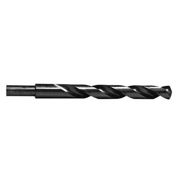 Century Drill & Tool 29/64" Black Oxide Jobber Length Drill Bit, Shank Dia.: 3/8" - 24729