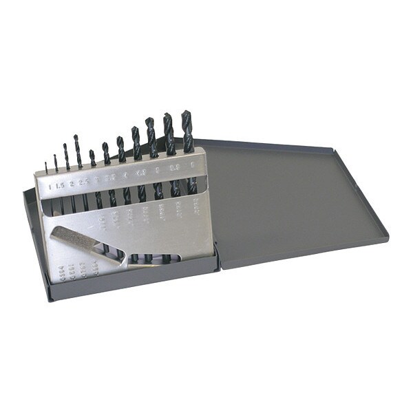 Cle-Line 11PC 1mm-6mmx.5mm HSS 118 Degree General Purpose Jobber Length Drill Set Cle-Line 1899 Steam Oxide RHS/RHC - C21130