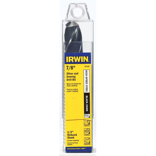 Irwin Irwin 7/8 in. X 6 in. L High Speed Steel Drill Bit Straight Shank 1 pc - 91156
