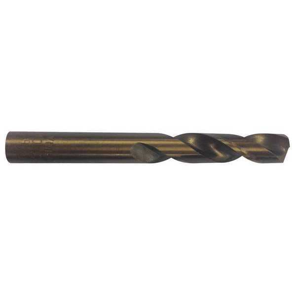 Westward Screw Machine Drill Bit, 9/64 in Size, 135  Degrees Point Angle, Cobalt Steel, Straw/Bronze Finish - 5TVT4