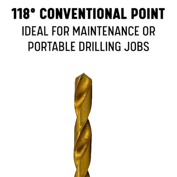 Drill America 15/64" Tin Coated Jobber Length Drill Bit - DWDTN15/64