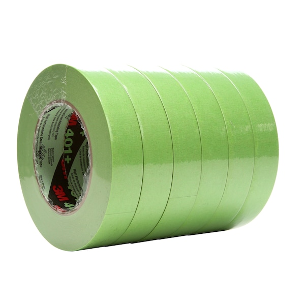 Cinta de enmascarar 3M™ 401+/233+, 6.7 mil, 1" x 60 yardas, verde, 24 por caja - T935401