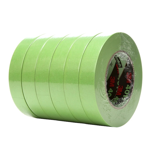 Cinta de enmascarar 3M™ 401+/233+, 6.7 mil, 1" x 60 yardas, verde, 24 por caja - T935401