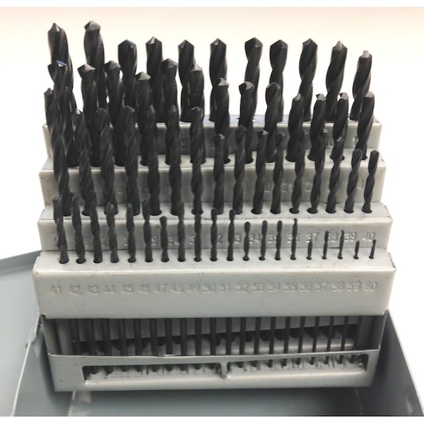 Hhip 61 Piece #1-60 High Speed Steel Wire Gage Drill Set - 5001-1060