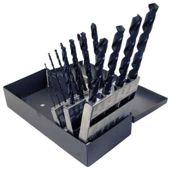 Chicago-Latrobe 29PC 118 Degree General Purpose Taper Length Drill Set Chicago-Latrobe 120 Steam Oxide HSS 1/16-1/2x1/64 - 69864