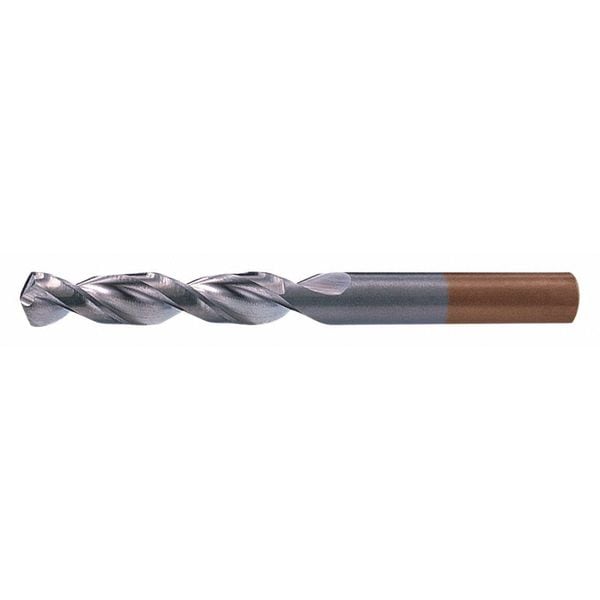 Cleveland Screw Machine Drill Bit, #9 Size, 135  Degrees Point Angle, Cobalt, TiCN Finish, Straight Shank - C15299