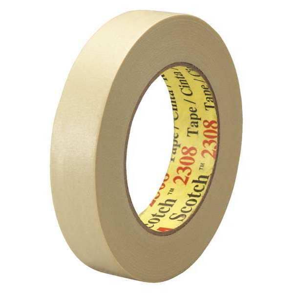 Cinta de enmascarar Scotch 3M™ 2308, 5.5 Mil, 1" x 60 yardas, Natural, 36/Caja - T9352308