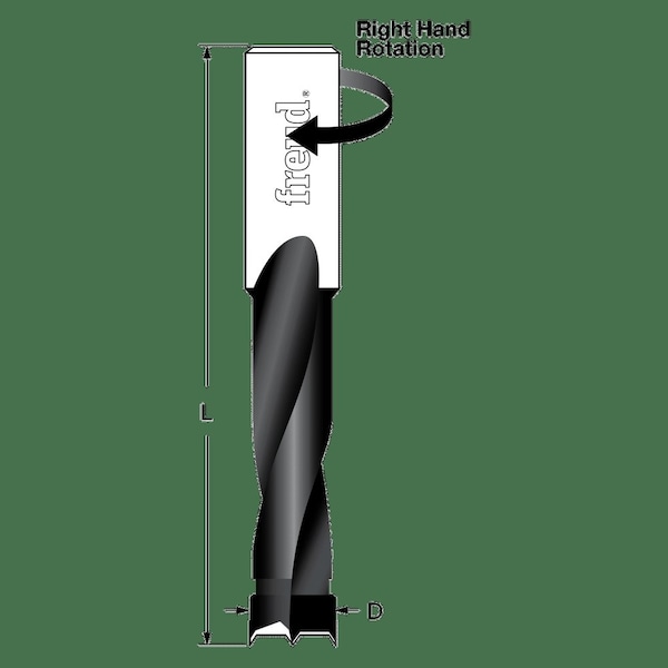 Freud Brad Point Bit, 1/4" dia. - BP63557R