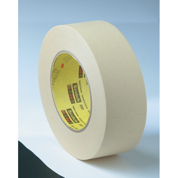 Cinta de enmascarar Scotch 3M™ 232, 6.3 Mil, 1/4" x 60 yds., Beige, 144/Case - T931232