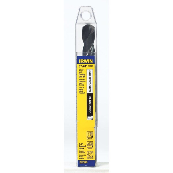 Irwin Irwin 37/64 in. X 6 in. L High Speed Steel Drill Bit Straight Shank 1 pc - 91137