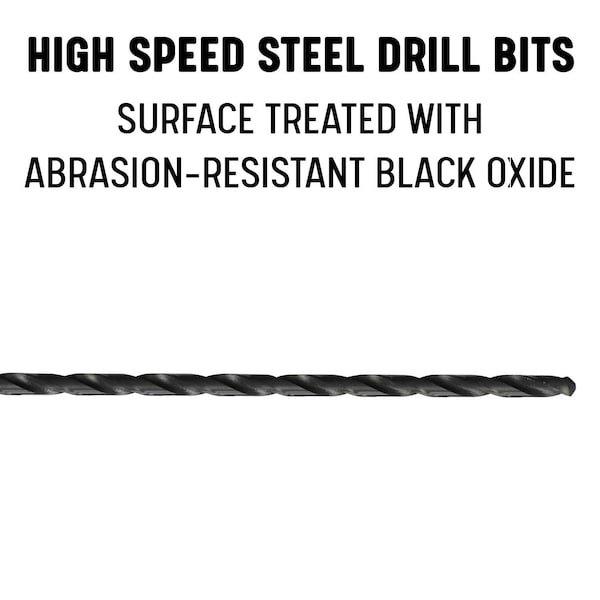 Drill America 3/4" x 12" HSS Extra Long Drill Bit with 1/2"Shank - DWDDL12X3/4X1/2