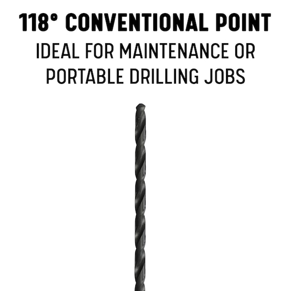 Drill America 3/4" x 12" HSS Extra Long Drill Bit with 1/2"Shank - DWDDL12X3/4X1/2
