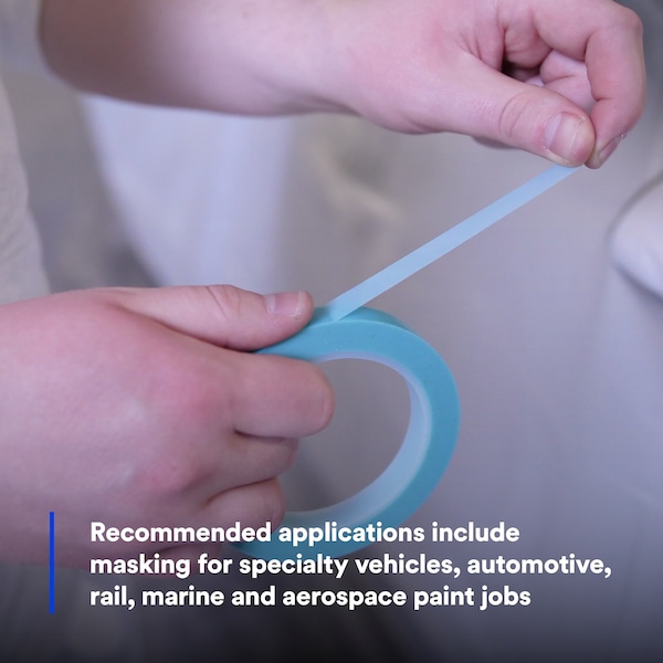 Cinta de línea fina 3M, azul, 1/2 Pulg. x 36 Yardas, PK72 - 4737T