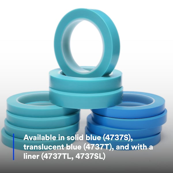 Cinta de línea fina 3M, azul, 1/2 Pulg. x 36 Yardas, PK72 - 4737T